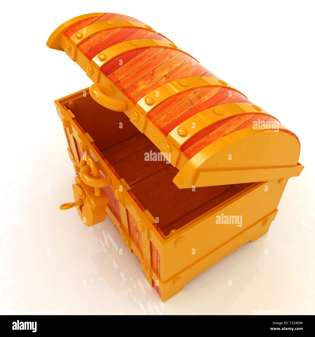 Chest. 3d render Stock Photo - Alamy