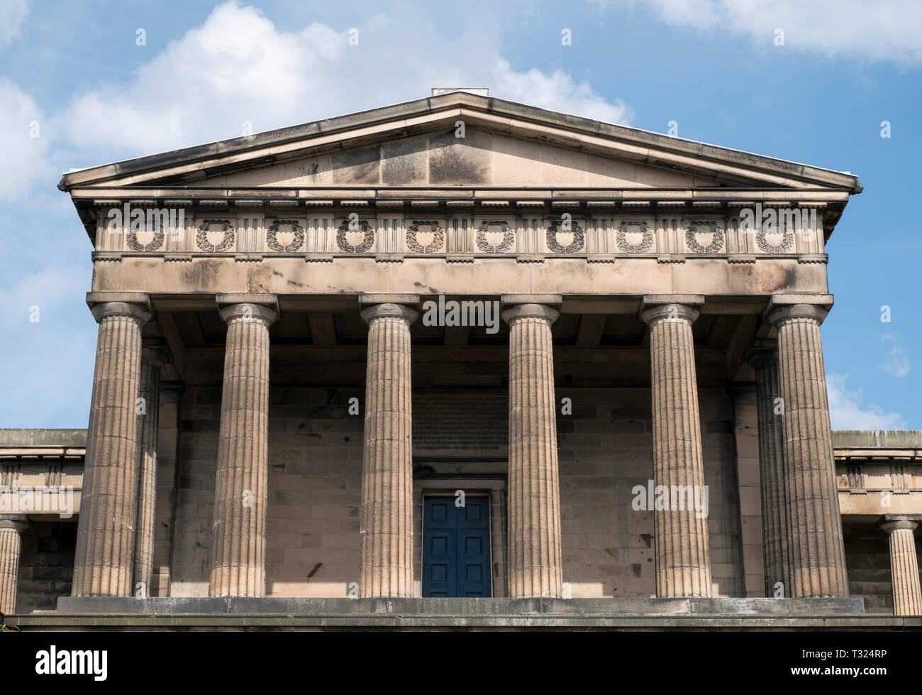 The front of the Old Royal High School building on Calton hill,  Edinburgh. Stock Photo