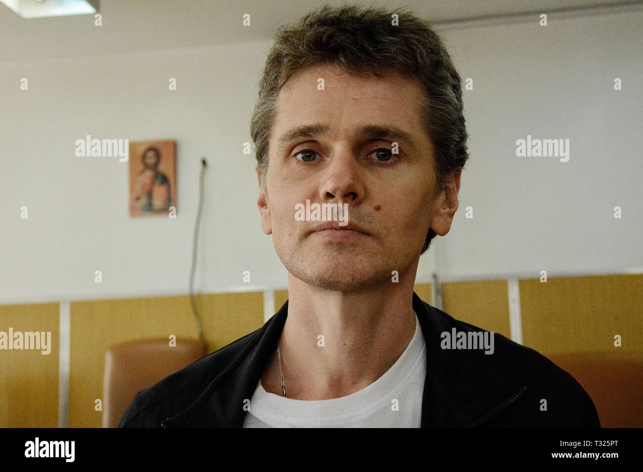 Alexander Vinik, known as 'Mr Bitcoin' seen at the Piraeus Court of Justice where he is being re-charged on demanding the lifting of his provisional detention. Stock Photo