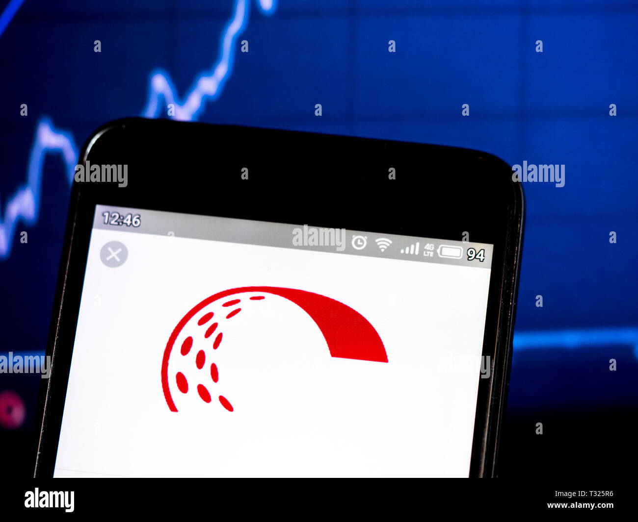 In this photo illustration an Actelion Pharmaceuticals Ltd. logo seen displayed on a smart phone Stock Photo