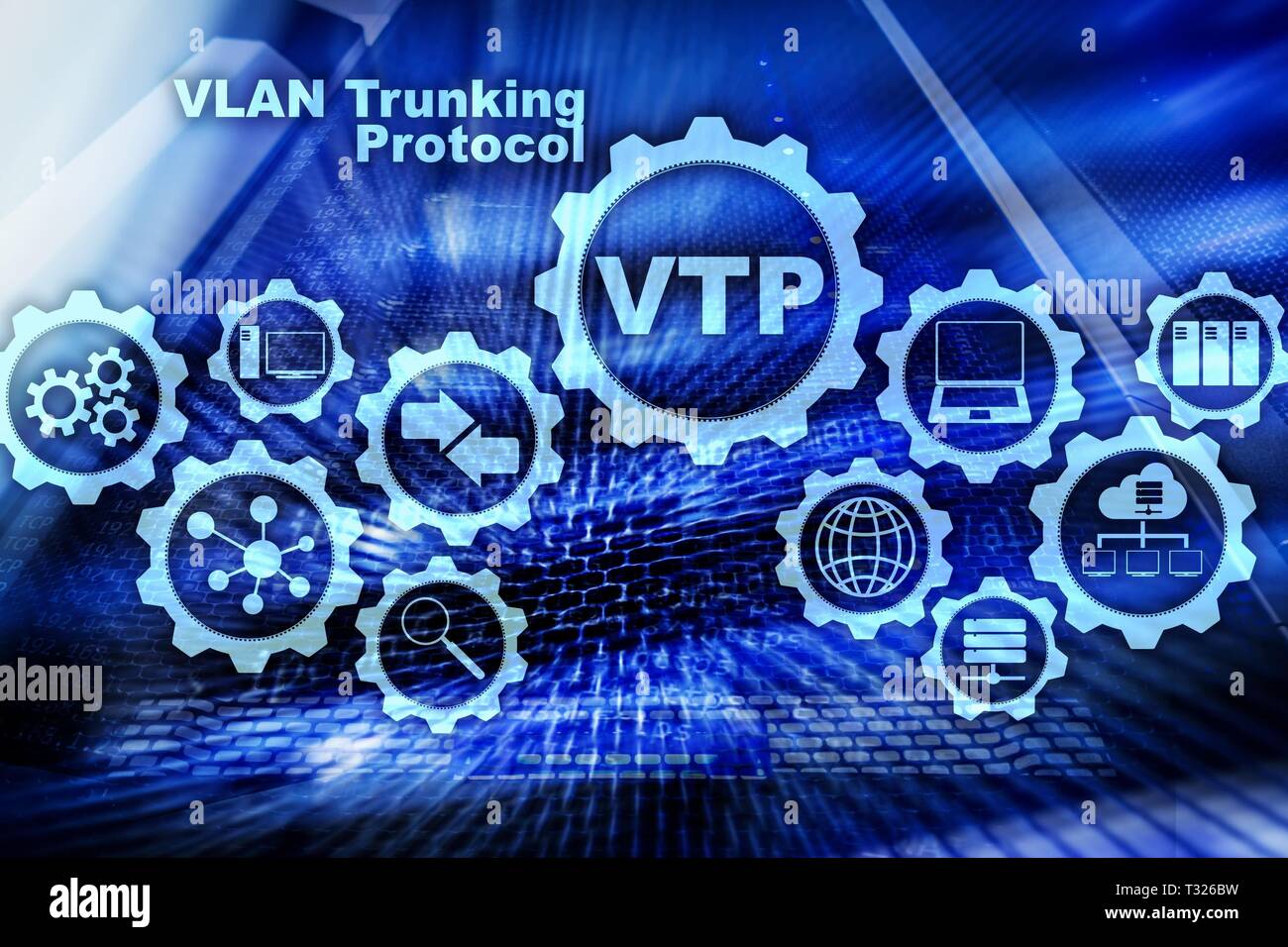 VLAN Trunking Protocol. Virtual Local Area Network. VTP Stock Photo Alamy