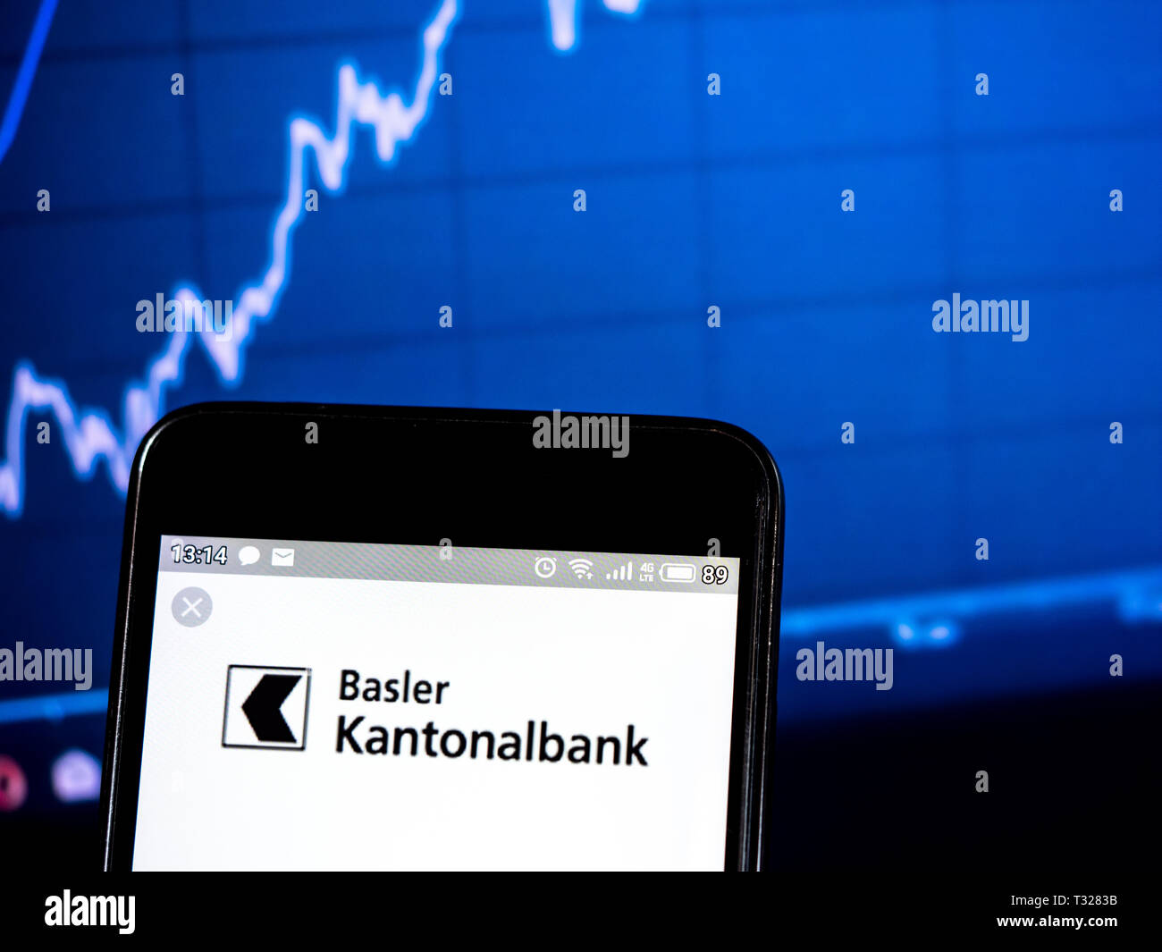 In This Photo Illustration A Basler Kantonalbank Logo Seen Displayed On 