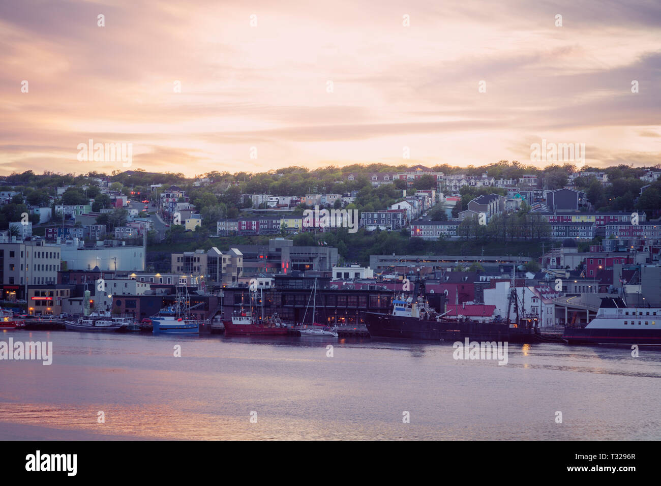 Architecture of St. John's at sunset.. St. John's, Newfoundland and ...