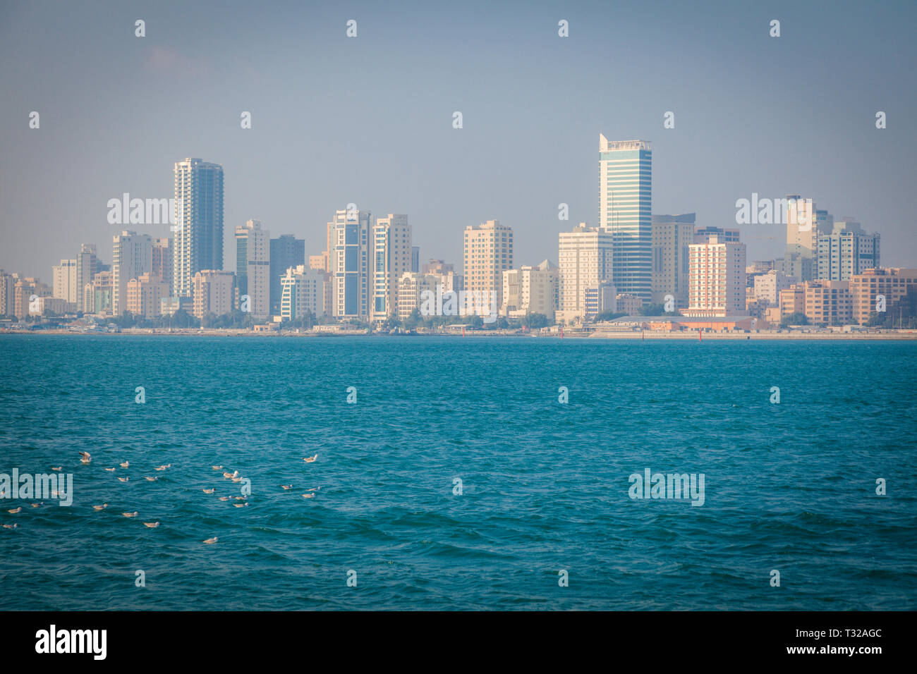 Panorama of Manama seen morning time. Manama, Bahrain Stock Photo - Alamy