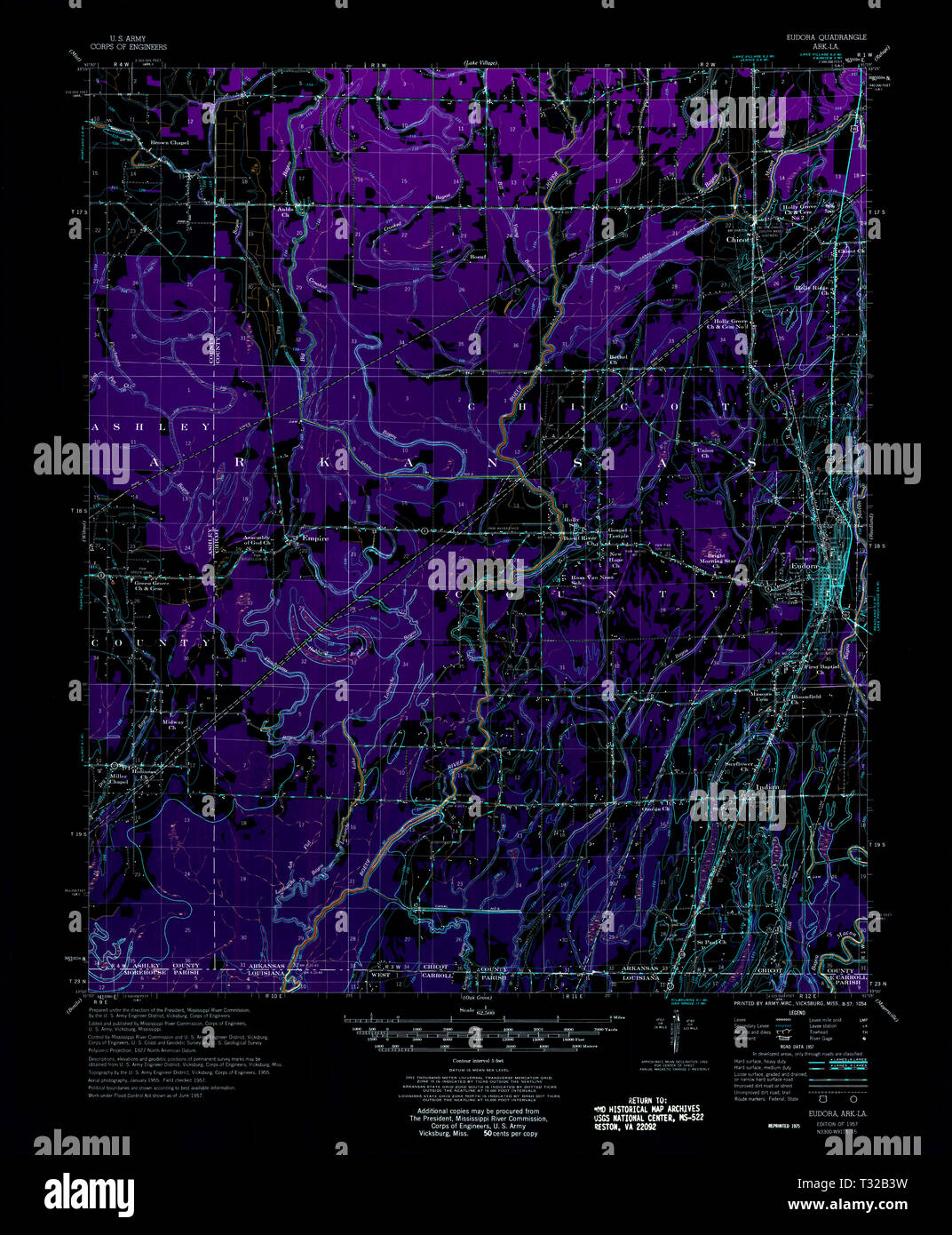 Eudora arkansas map hires stock photography and images Alamy