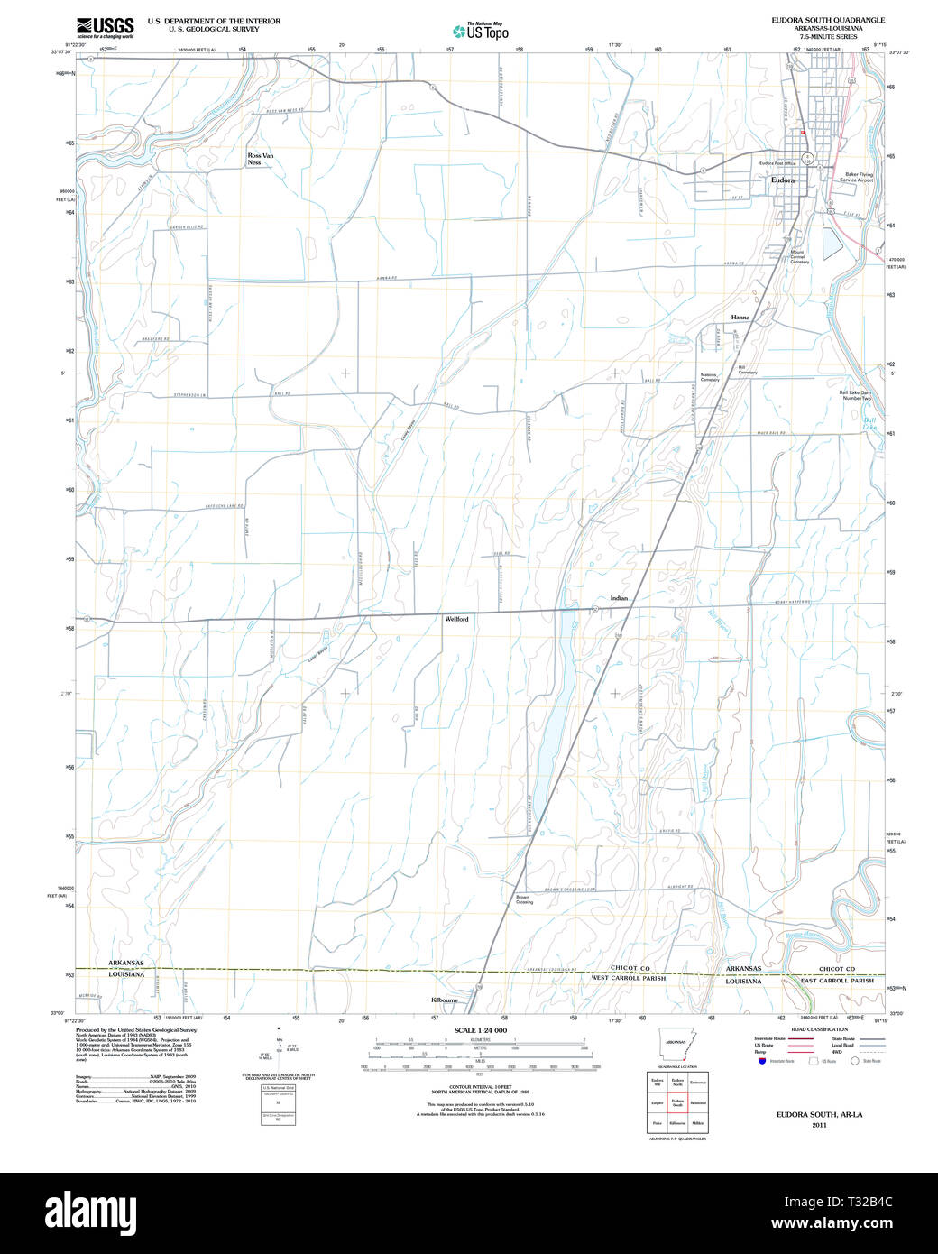 Map of eudora arkansas hires stock photography and images Alamy