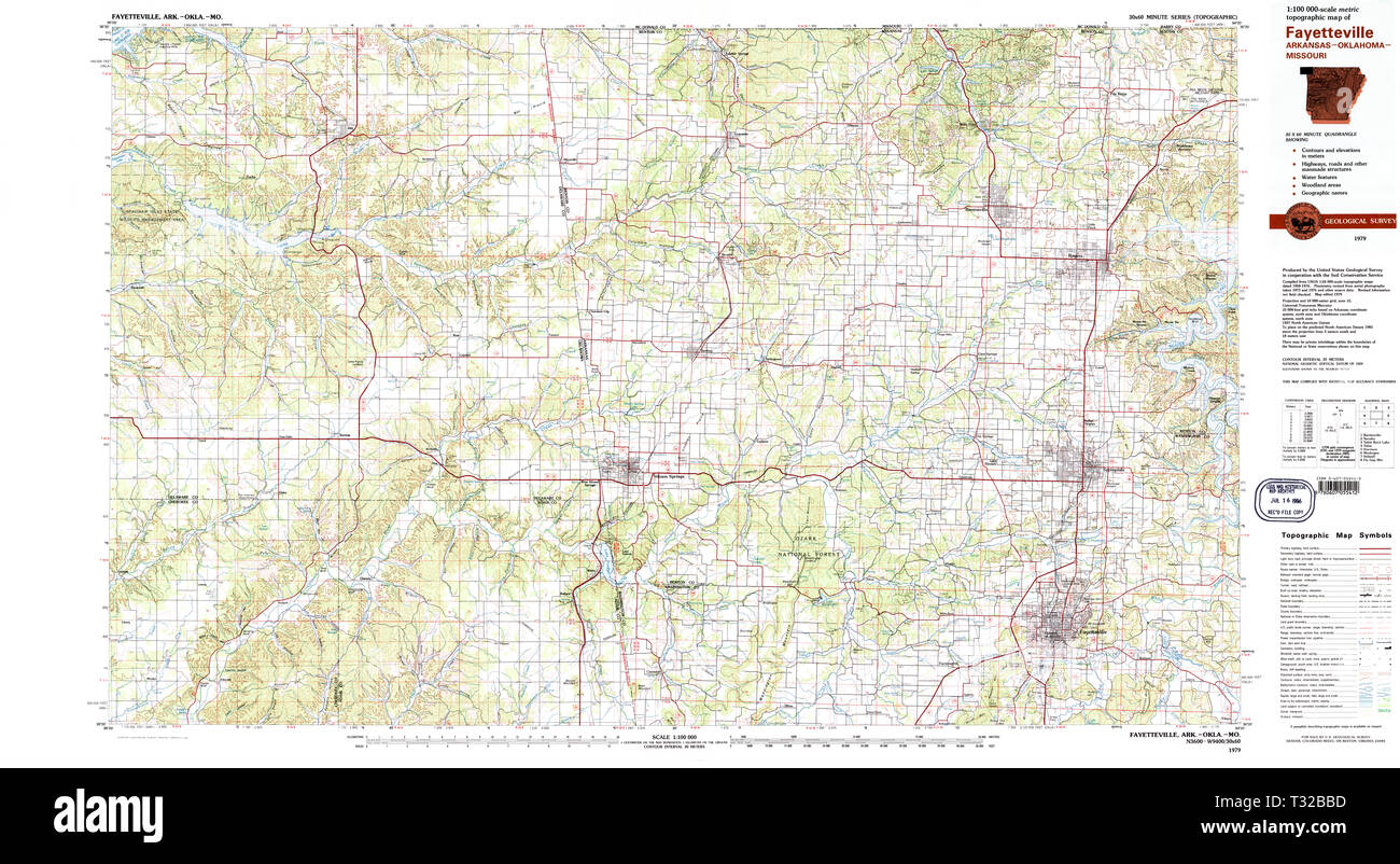 Fayetteville arkansas map hi-res stock photography and images - Alamy