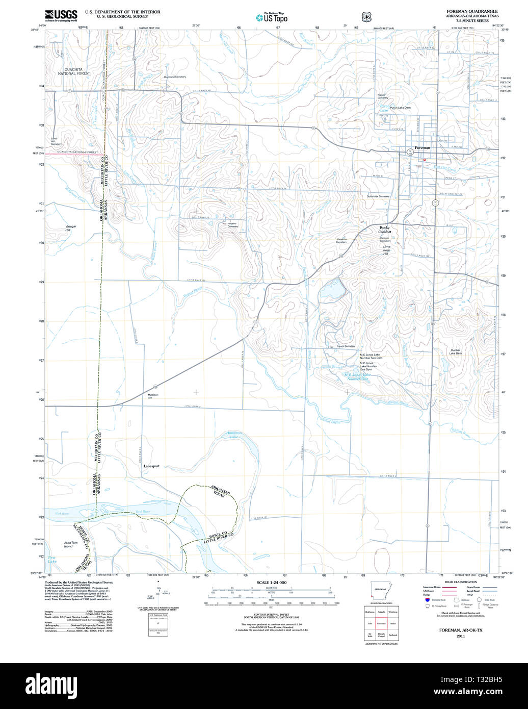 Map of foreman arkansas hires stock photography and images Alamy