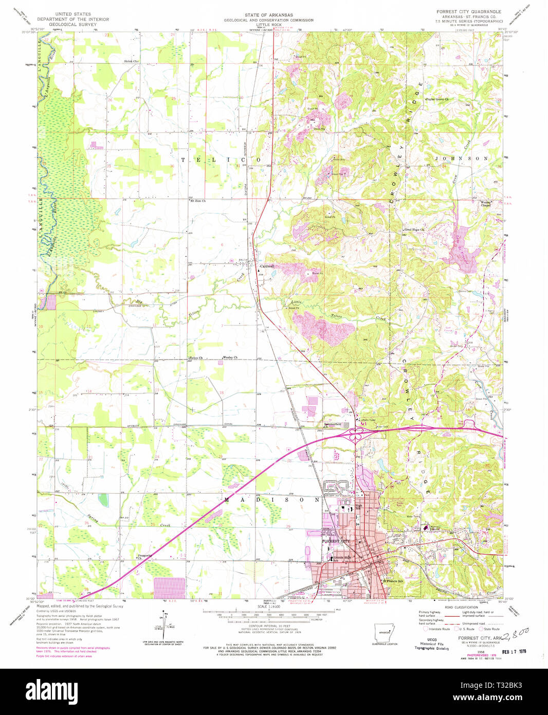 Map Of Forrest City High Resolution Stock Photography and Images Alamy