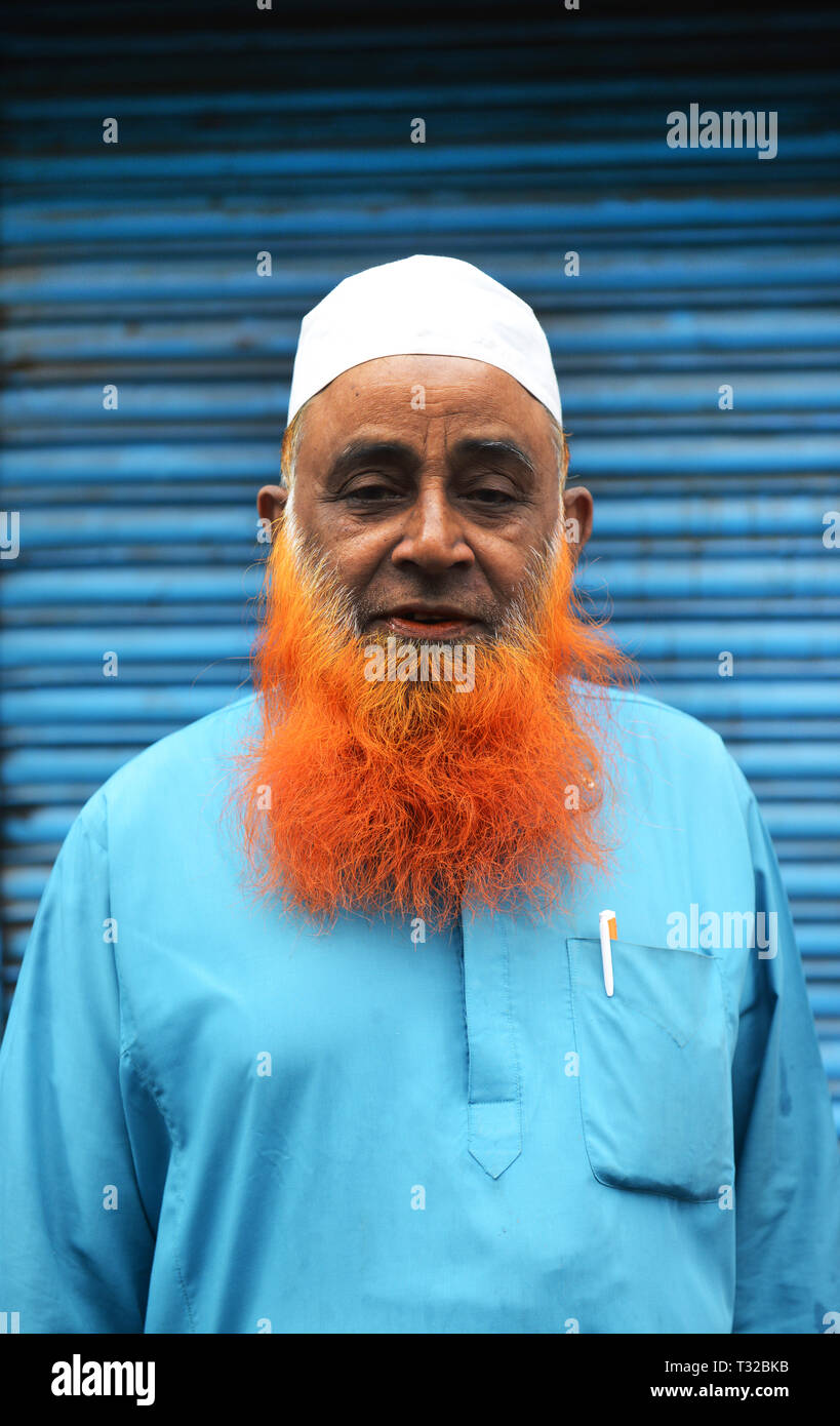Portrait of a Bangladeshi man taken in Dhaka, Bangladesh. Stock Photo