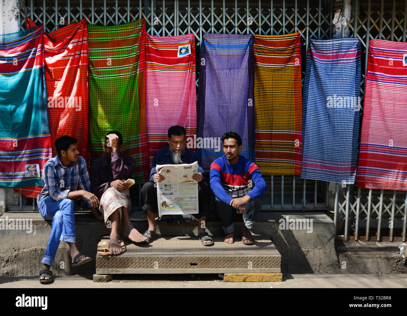 Bangladeshi men in Dhaka. Stock Photo