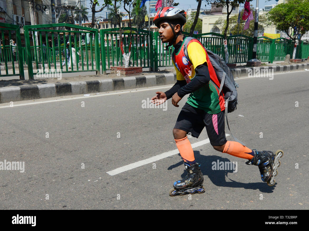 Rollerblading in Dhaka, Bangladesh Stock Photo Alamy