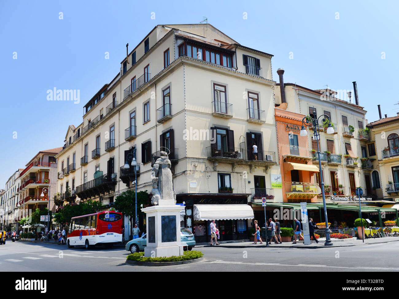 Monument of  Sant Antonio Abate the protector of Sorrento, Italy. Stock Photo