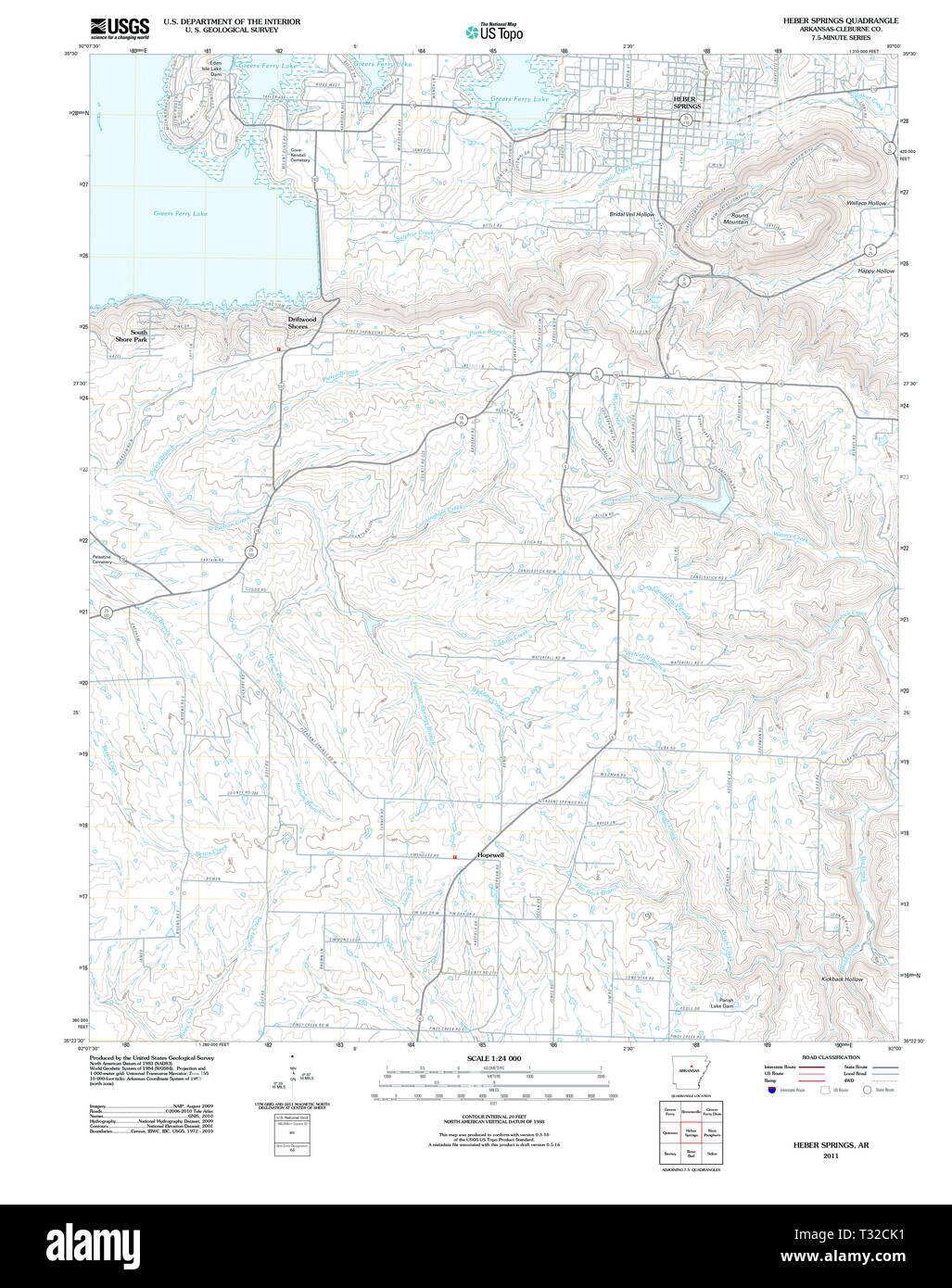 Heber springs arkansas map hires stock photography and images Alamy