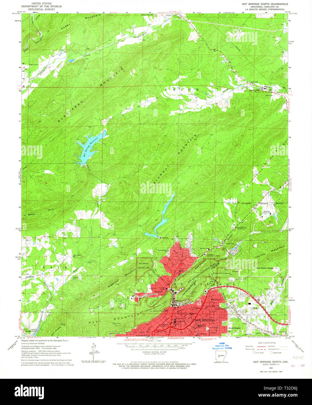 Map of hot springs arkansas hi-res stock photography and images - Alamy