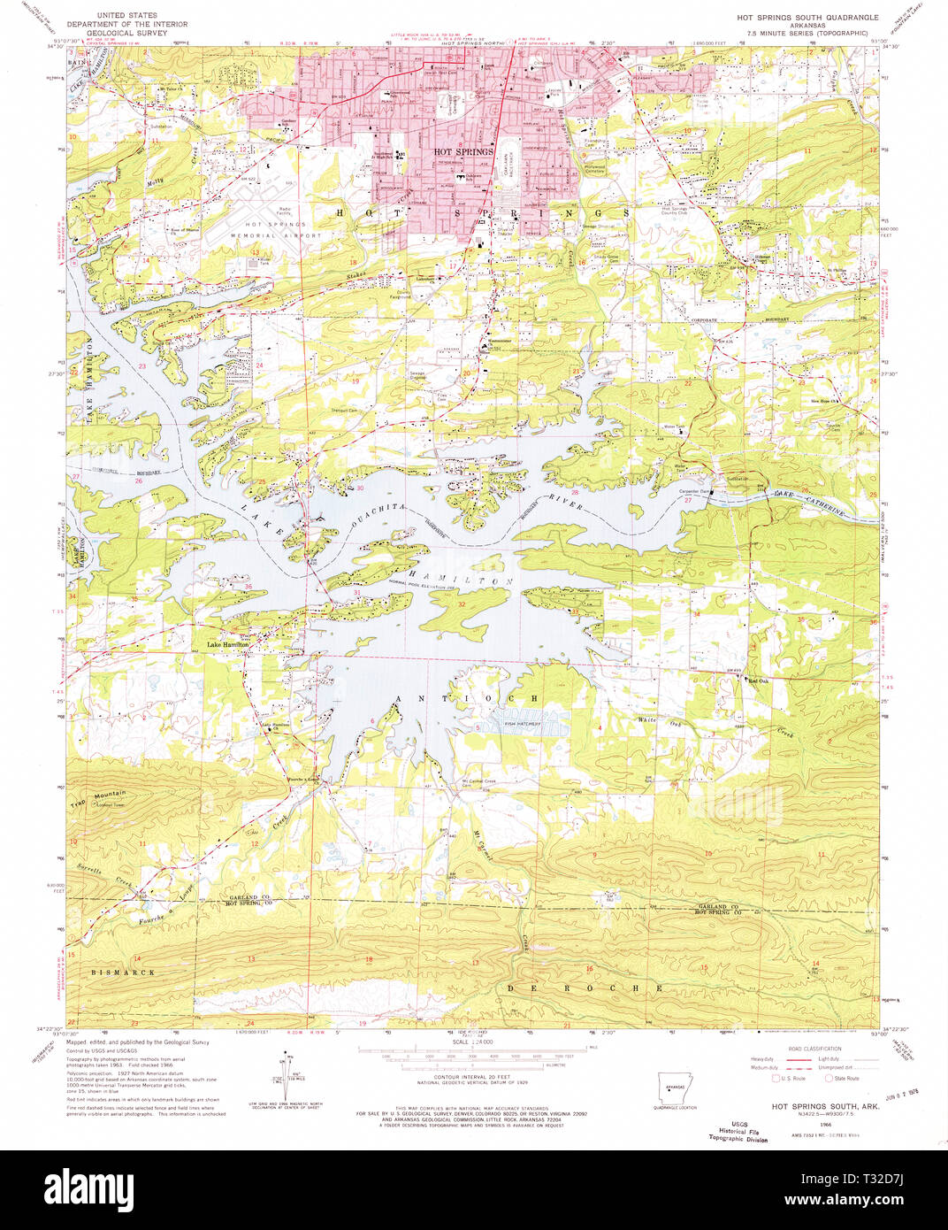 Map of hot springs arkansas hi-res stock photography and images - Alamy
