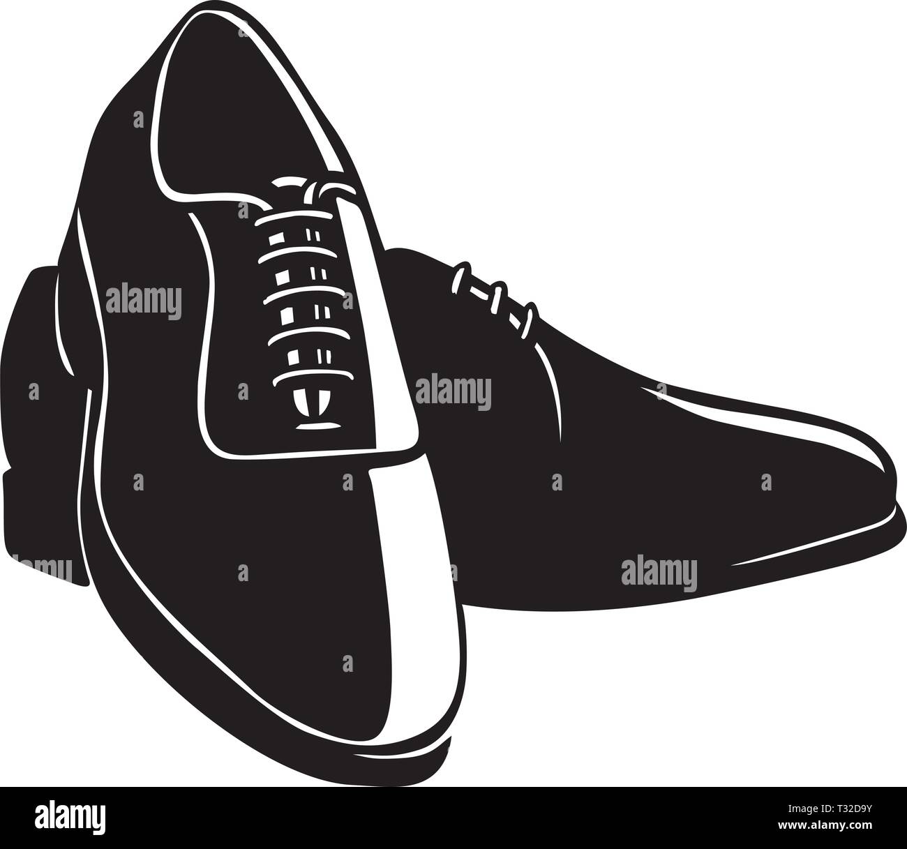 Mens Shoes Illustration Stock Vector