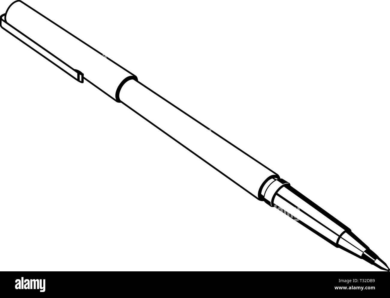 Felt Tip Pen Vector Illustration Stock Vector Image & Art Alamy