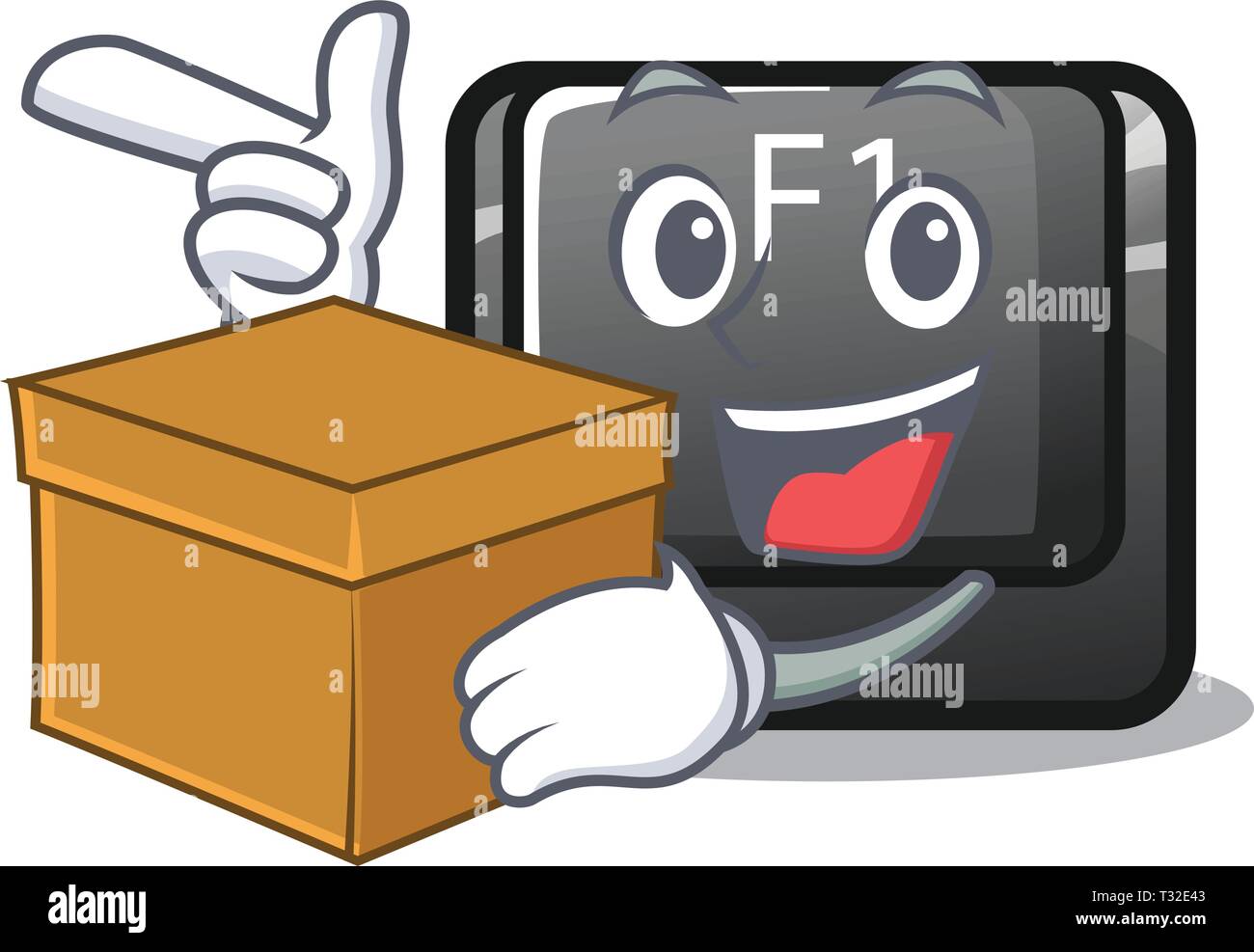 With box button f1 in the shape character Stock Vector Image & Art - Alamy