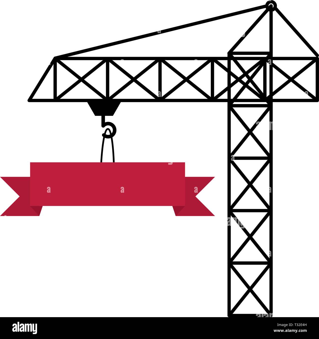 crane tower construction icon vector illustration design Stock Vector ...