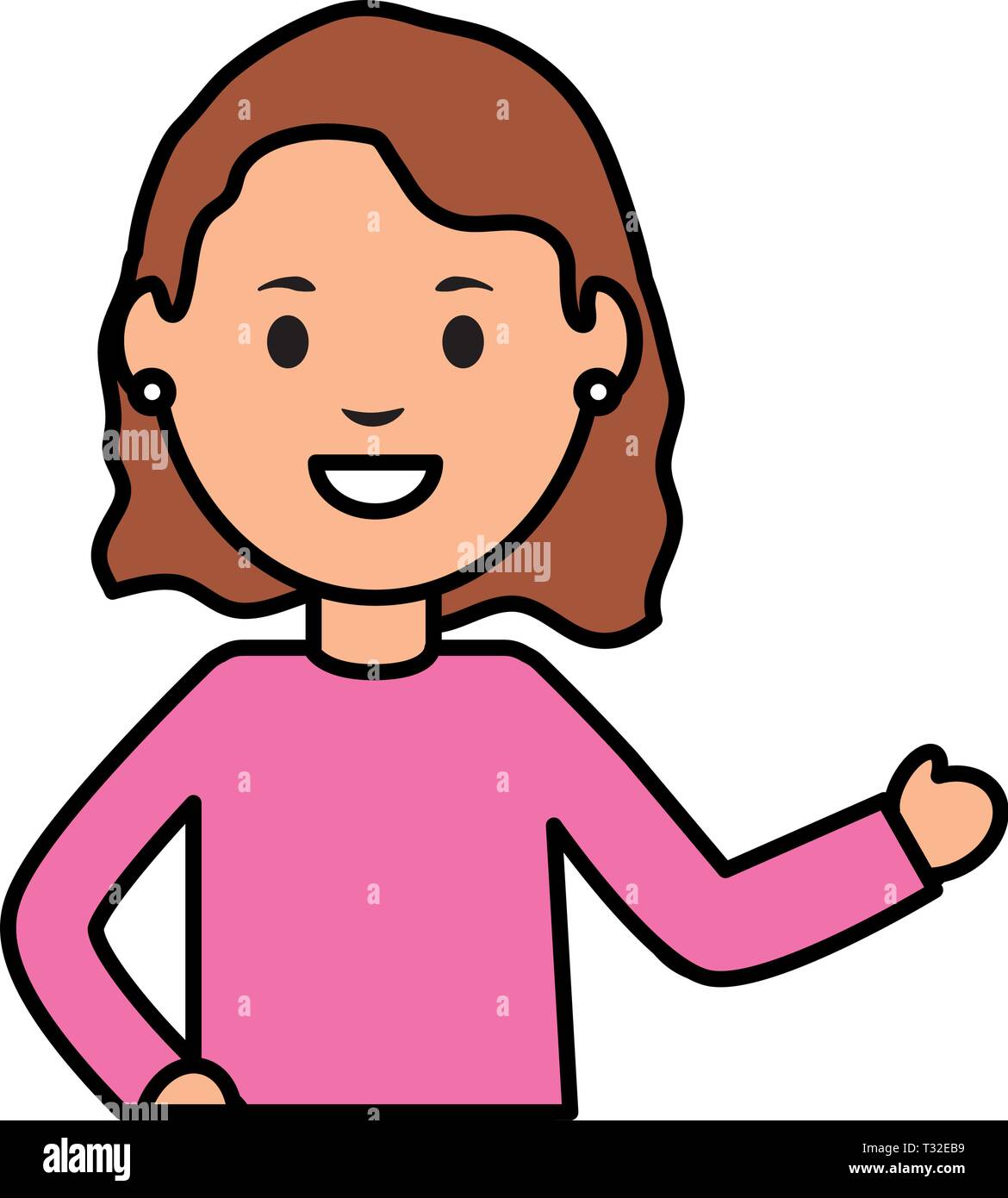 young woman avatar character vector illustration design Stock Vector ...