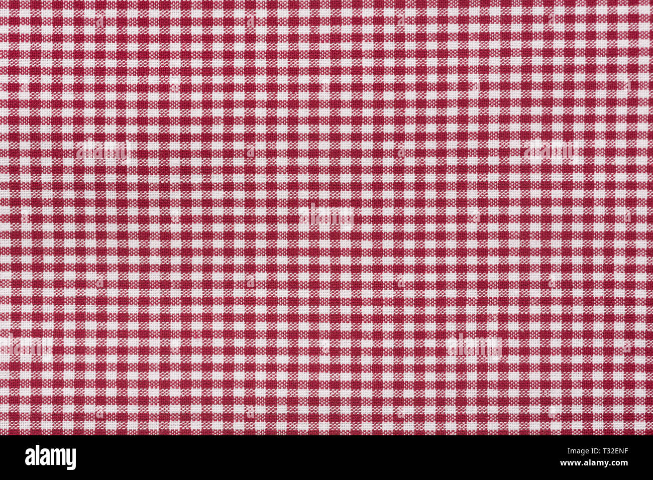Tablecloth checkered red and white texture background, high detailed
