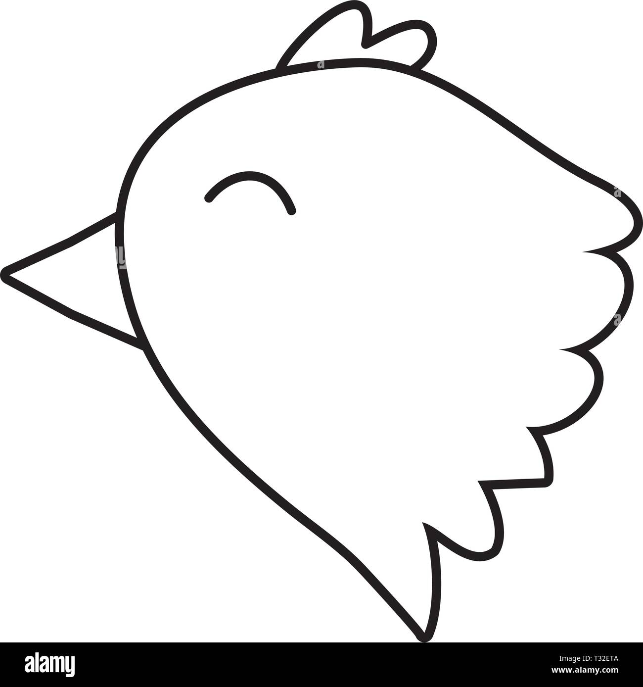 cute little animal bird face cartoon vector illustration graphic design