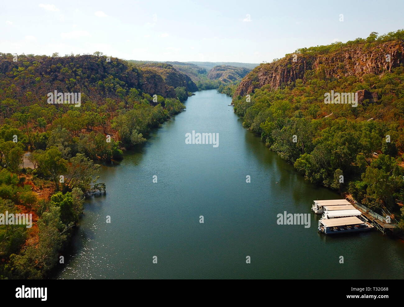 Panoramic view over Katherine river and Katherine in Nitmiluk