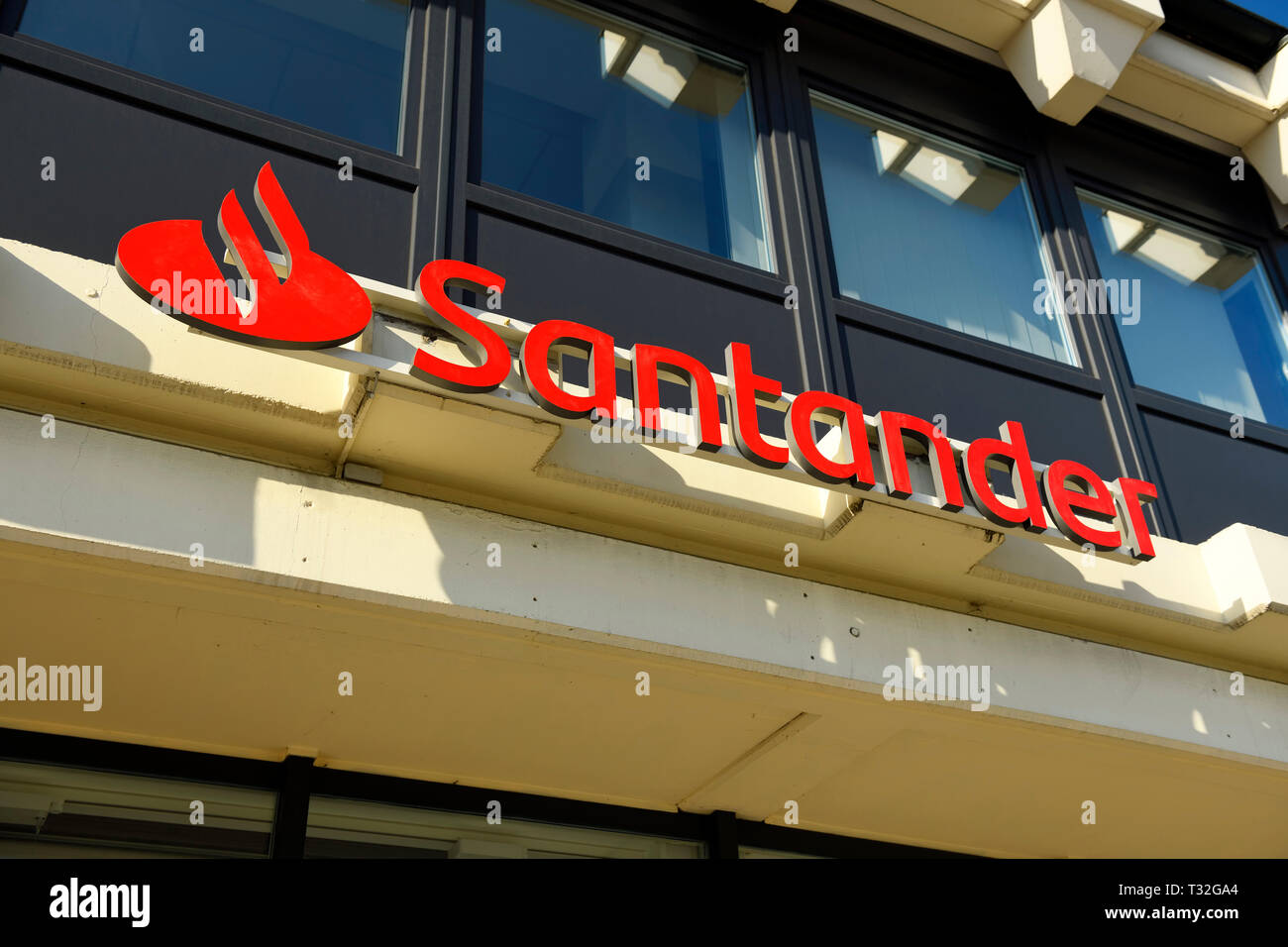 Santander bank in Hamburg, Santander Bank in Hamburg Stock Photo