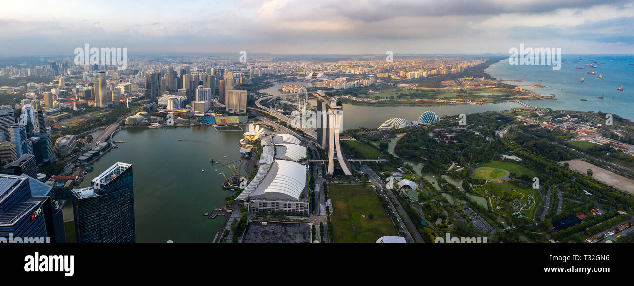 Singapore view aerial hi-res stock photography and images - Alamy
