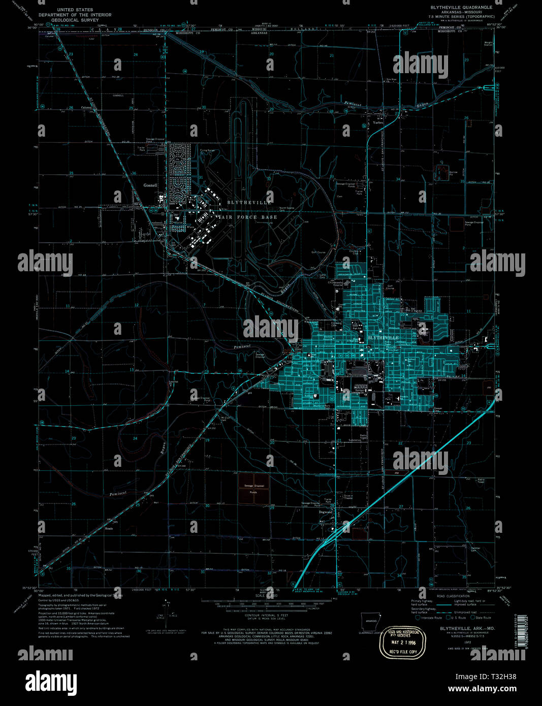 Blytheville arkansas map hires stock photography and images Alamy
