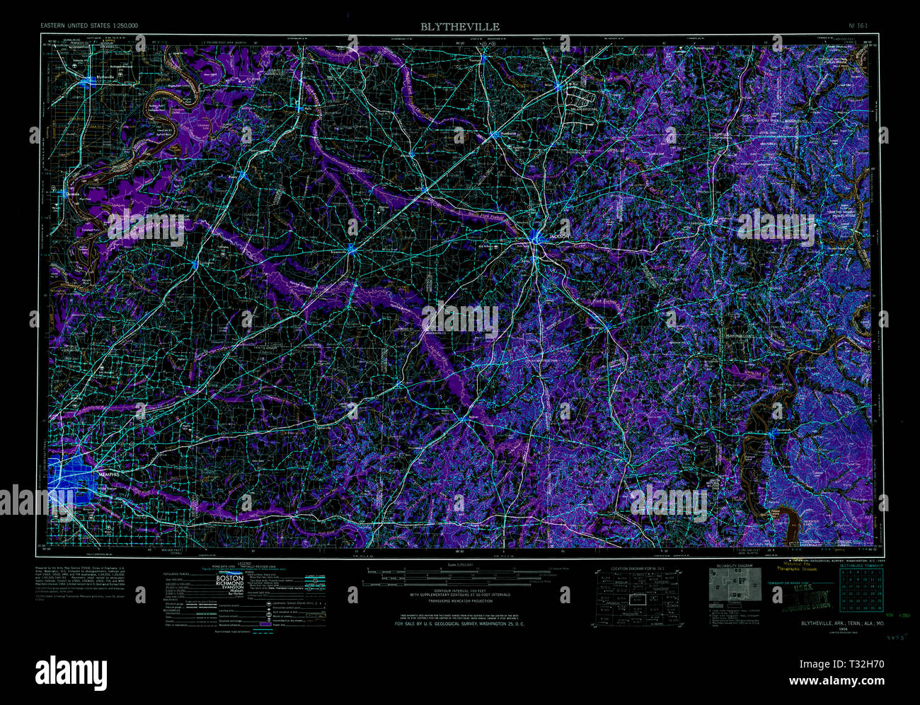 Blytheville arkansas map hires stock photography and images Alamy