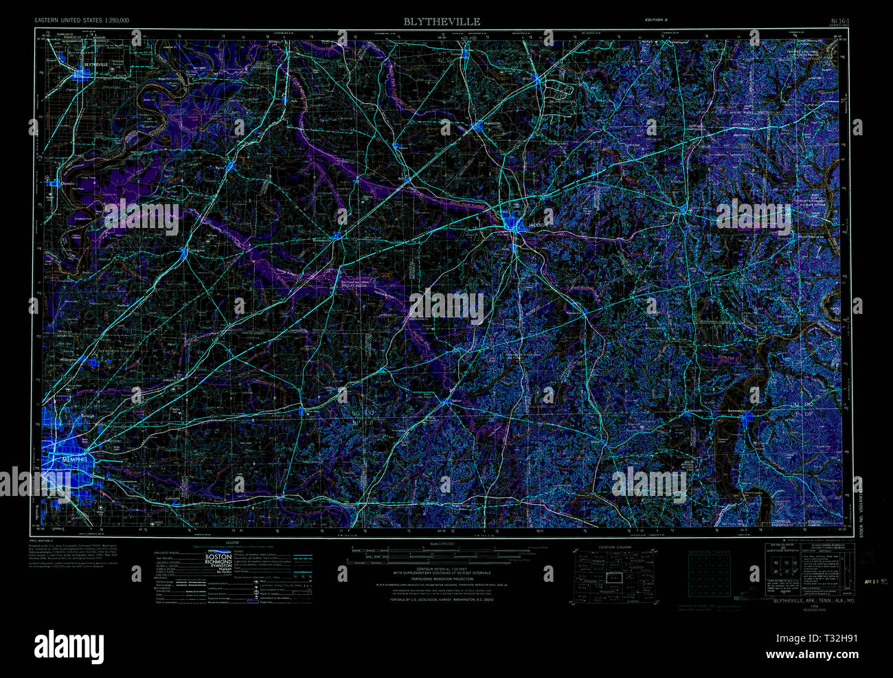 Blytheville arkansas map hires stock photography and images Alamy