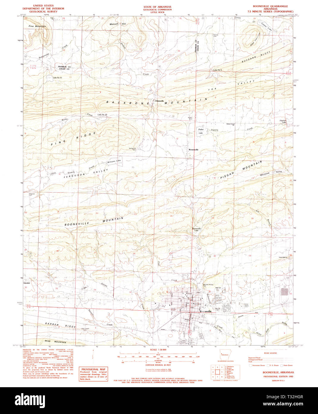 Map of booneville hi-res stock photography and images - Alamy