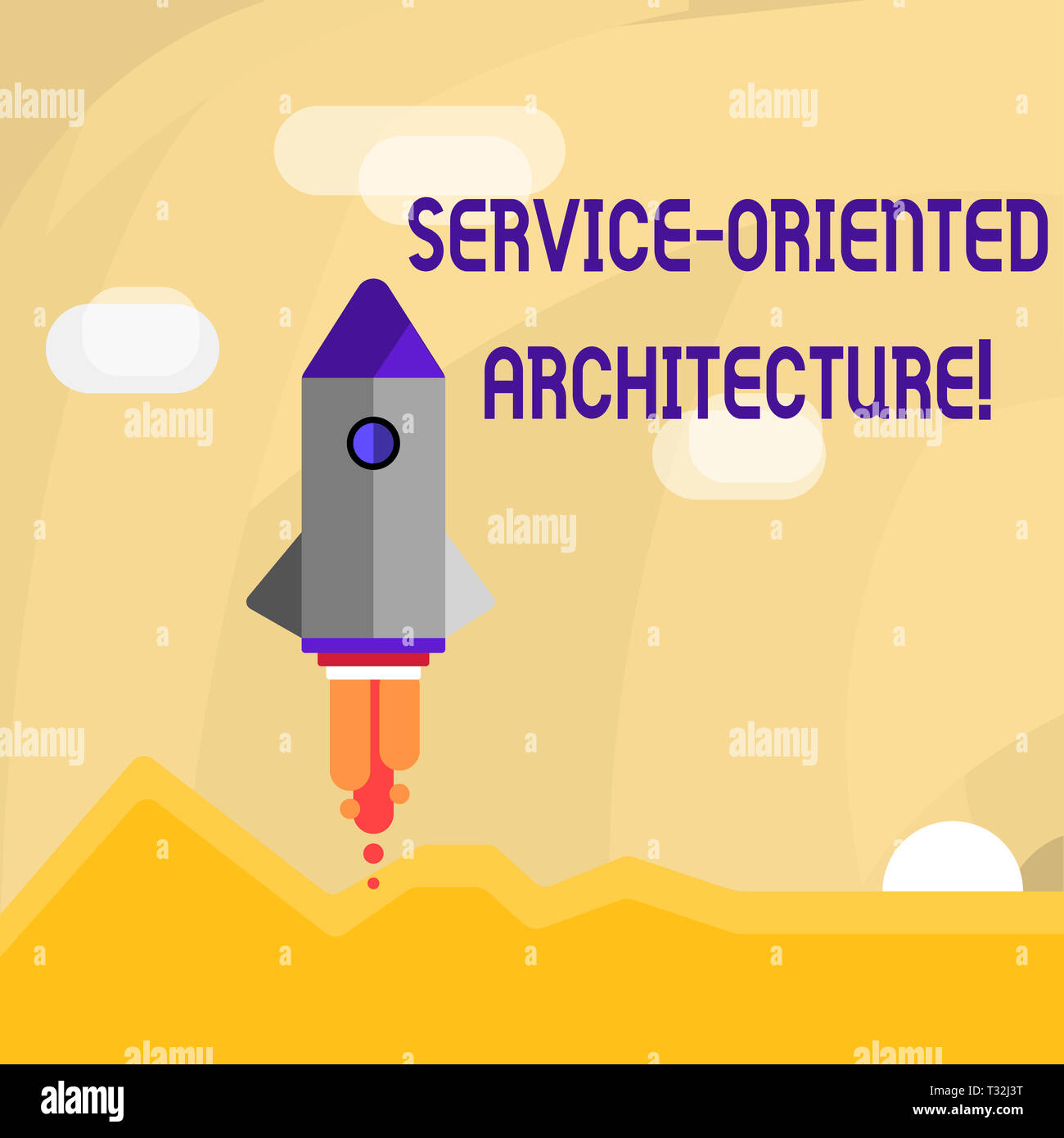 Conceptual hand writing showing Service Oriented Architecture. Concept