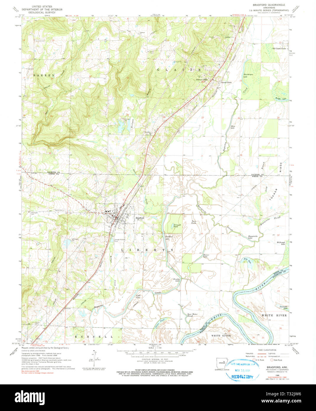 Bradford arkansas map hires stock photography and images Alamy