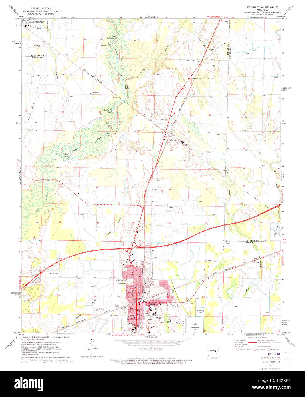 Brinkley arkansas map Cut Out Stock Images & Pictures Alamy