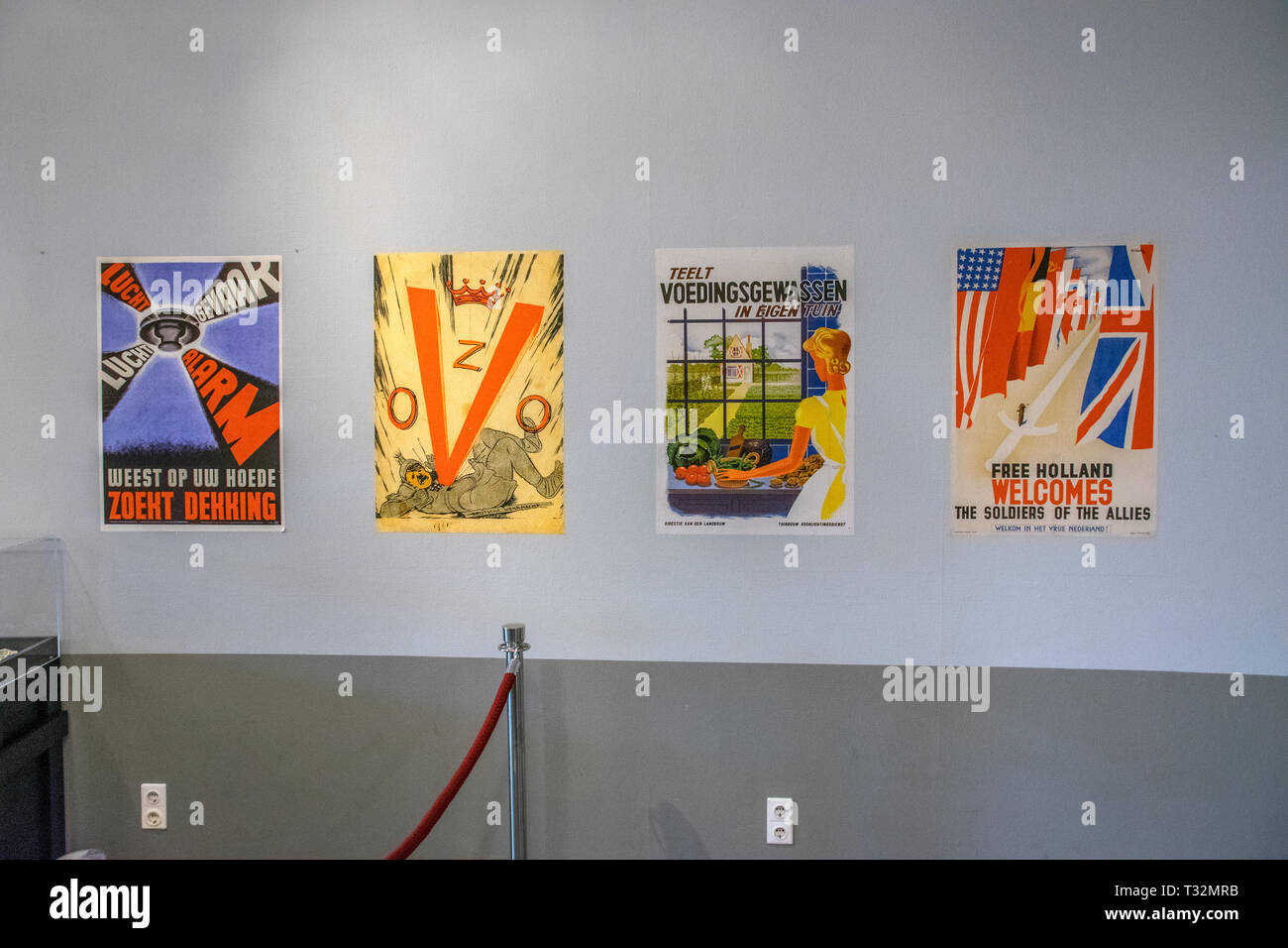 Posters At The Verzetsmuseum At Amsterdam The Netherlands 2019 Stock