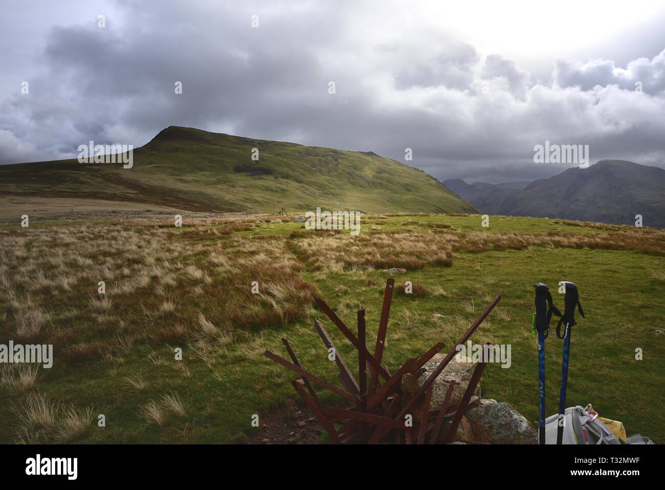 Dark clouds over the Buttermere Fells Stock Photo - Alamy