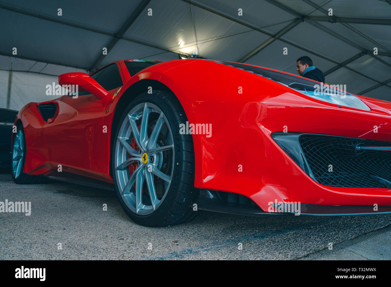 Valenciaspain March 30 2019 Close Up On Ferrari 488