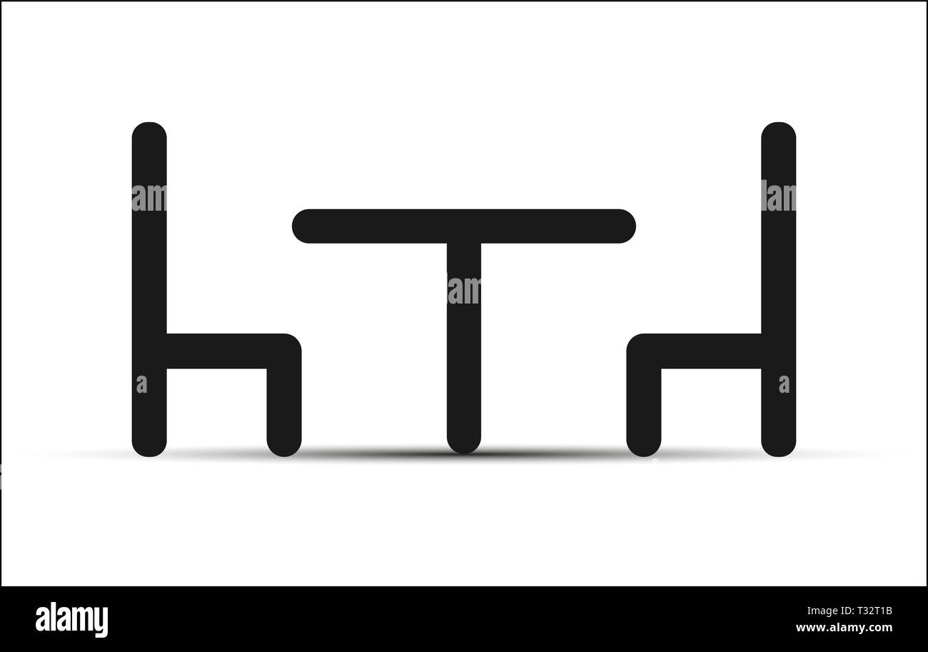 Two chairs and a table, simple design Stock Vector Image & Art Alamy
