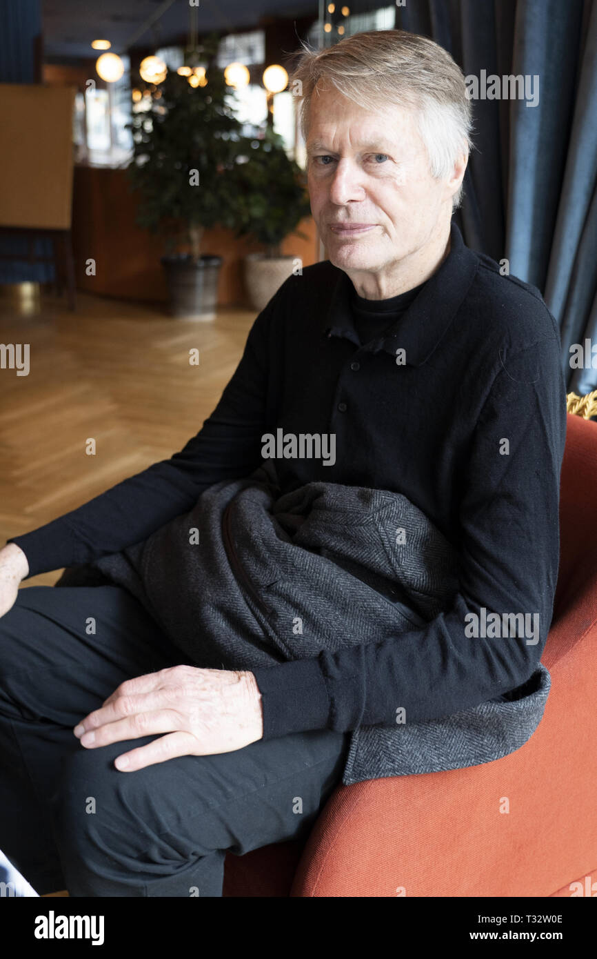 French writer and Nobel prize winner Jean Marie Gustave Le Clezio during the Bitna bajo el cielo de Seul book launch in Madrid  Featuring: Jean Marie Gustave Le Clezio Where: Madrid, Spain When: 05 Mar 2019 Credit: Oscar Gonzalez/WENN.com Stock Photo