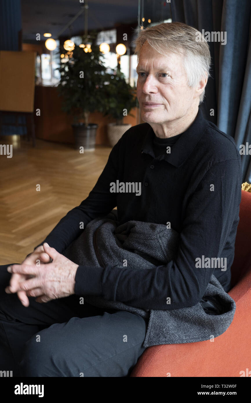 French writer and Nobel prize winner Jean Marie Gustave Le Clezio during the Bitna bajo el cielo de Seul book launch in Madrid  Featuring: Jean Marie Gustave Le Clezio Where: Madrid, Spain When: 05 Mar 2019 Credit: Oscar Gonzalez/WENN.com Stock Photo