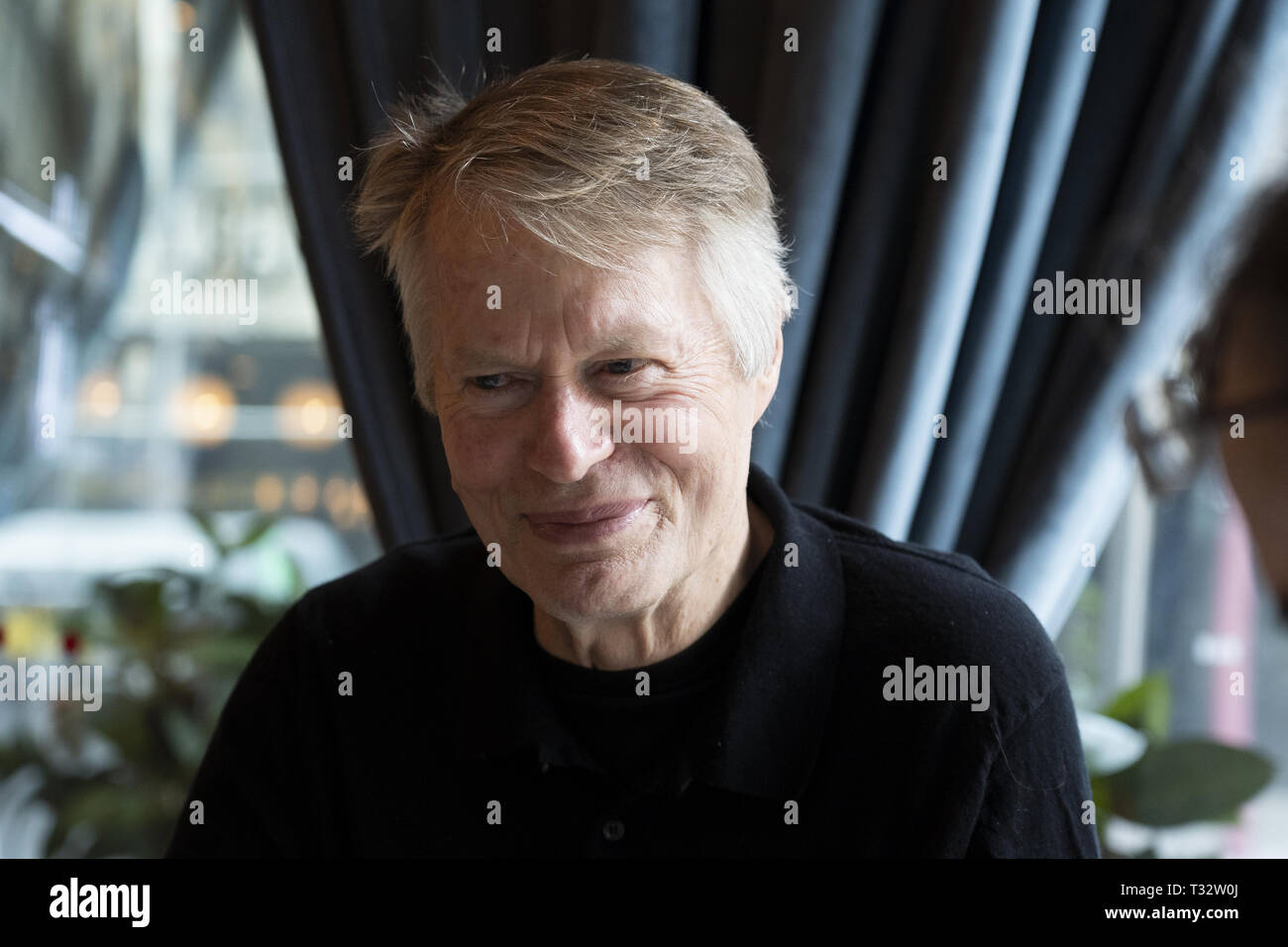 French writer and Nobel prize winner Jean Marie Gustave Le Clezio during the Bitna bajo el cielo de Seul book launch in Madrid  Featuring: Jean Marie Gustave Le Clezio Where: Madrid, Spain When: 05 Mar 2019 Credit: Oscar Gonzalez/WENN.com Stock Photo