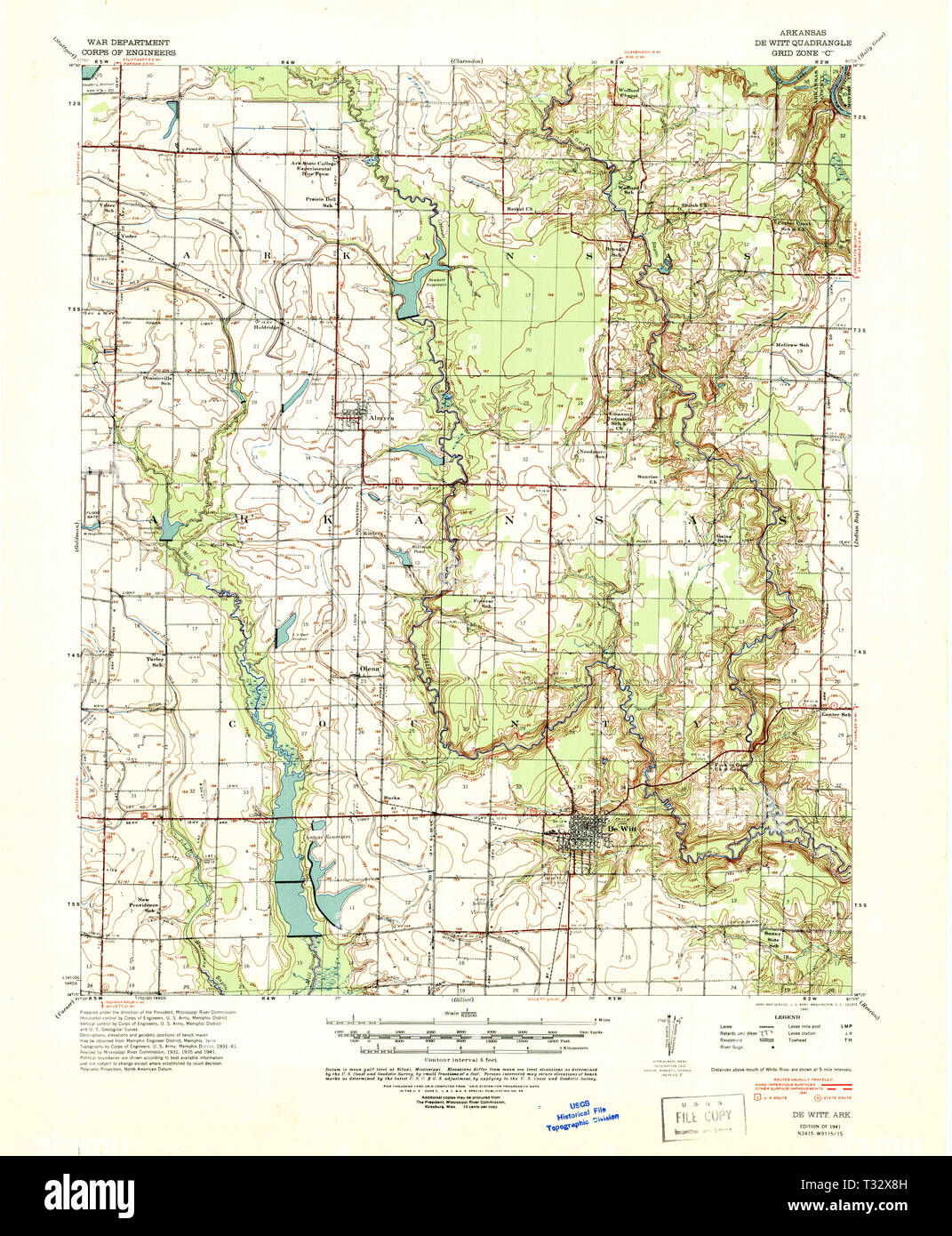 De witt arkansas map hires stock photography and images Alamy