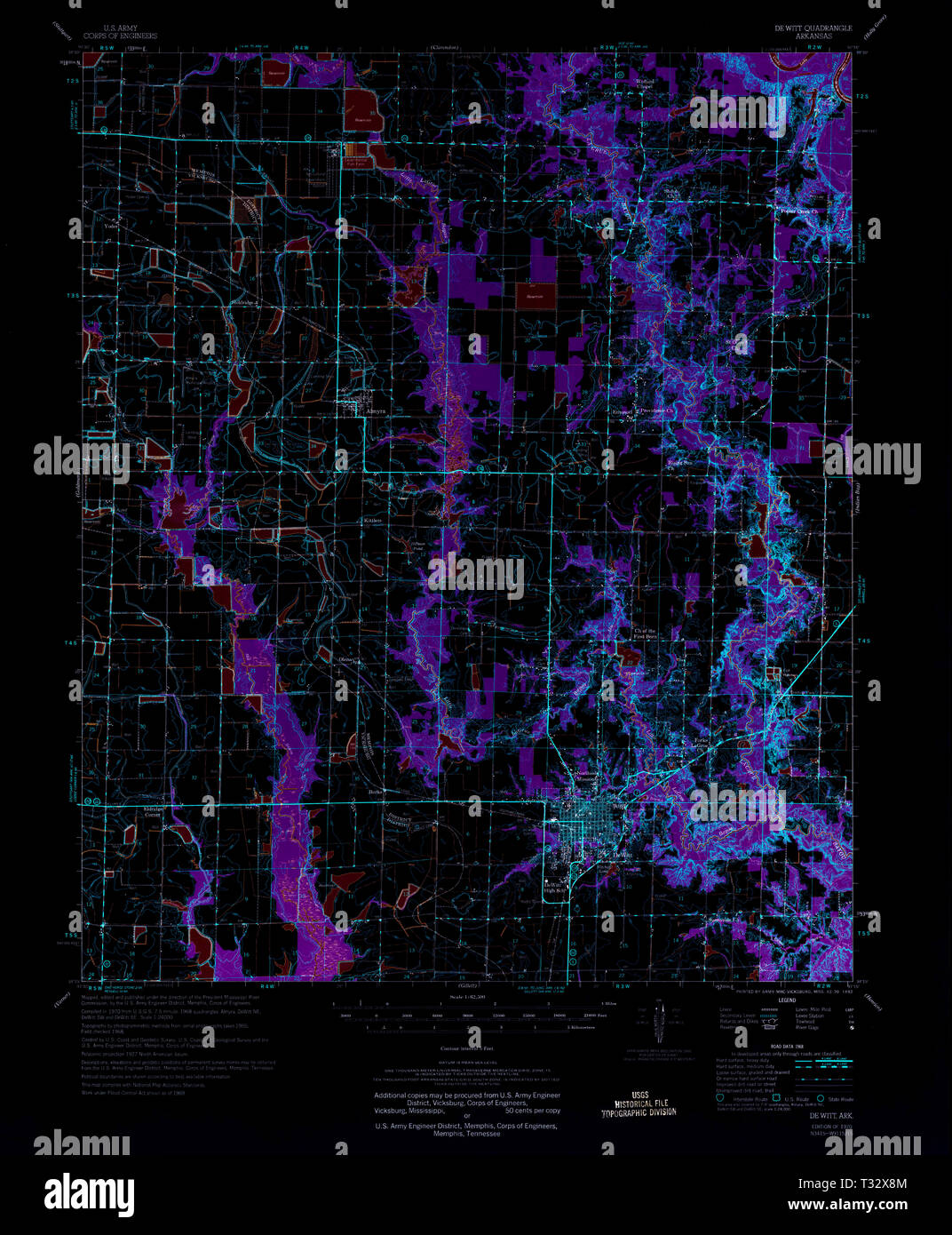 De witt arkansas map hires stock photography and images Alamy