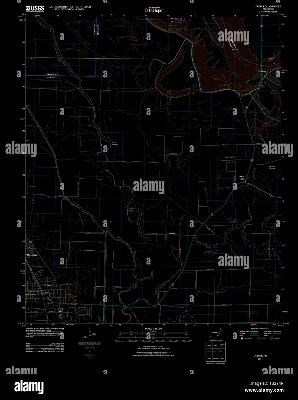 Dumas arkansas map hires stock photography and images Alamy