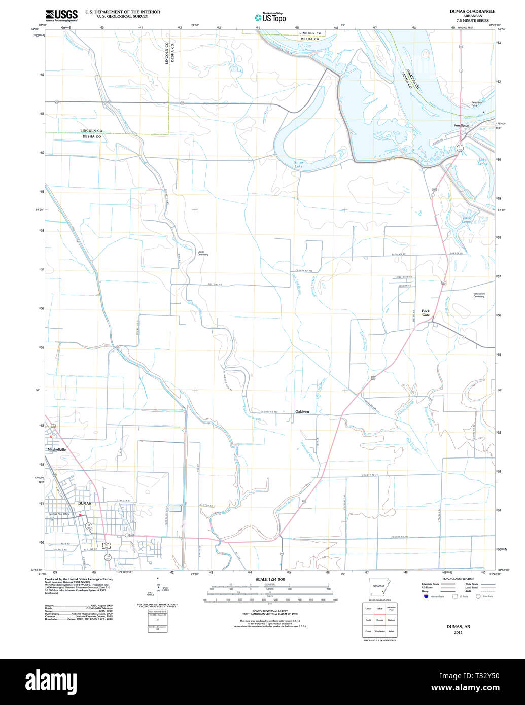 Dumas arkansas map hires stock photography and images Alamy