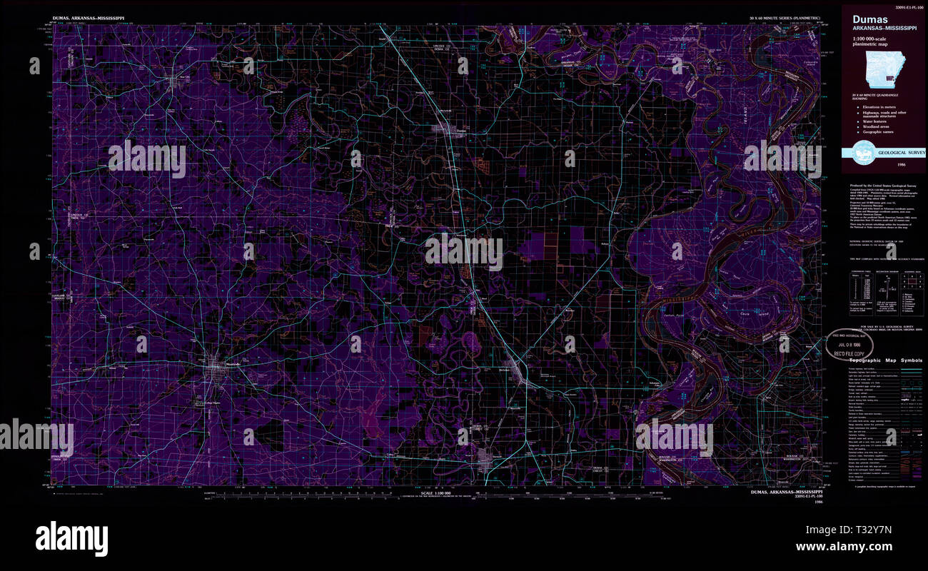 Dumas arkansas map hires stock photography and images Alamy
