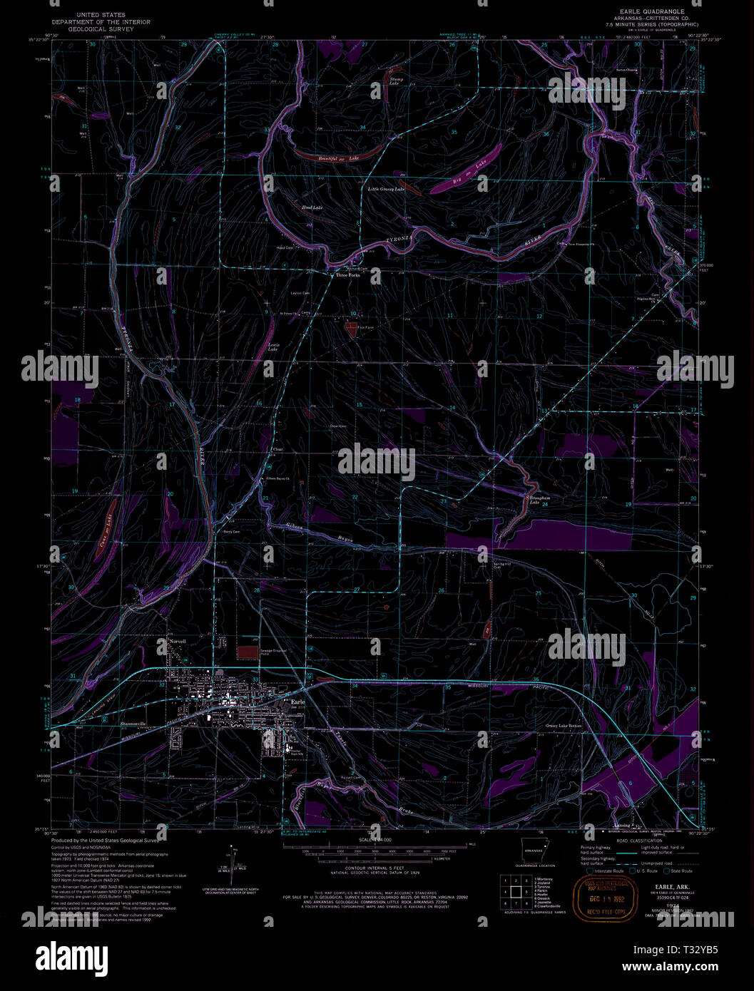 Earle arkansas map hires stock photography and images Alamy